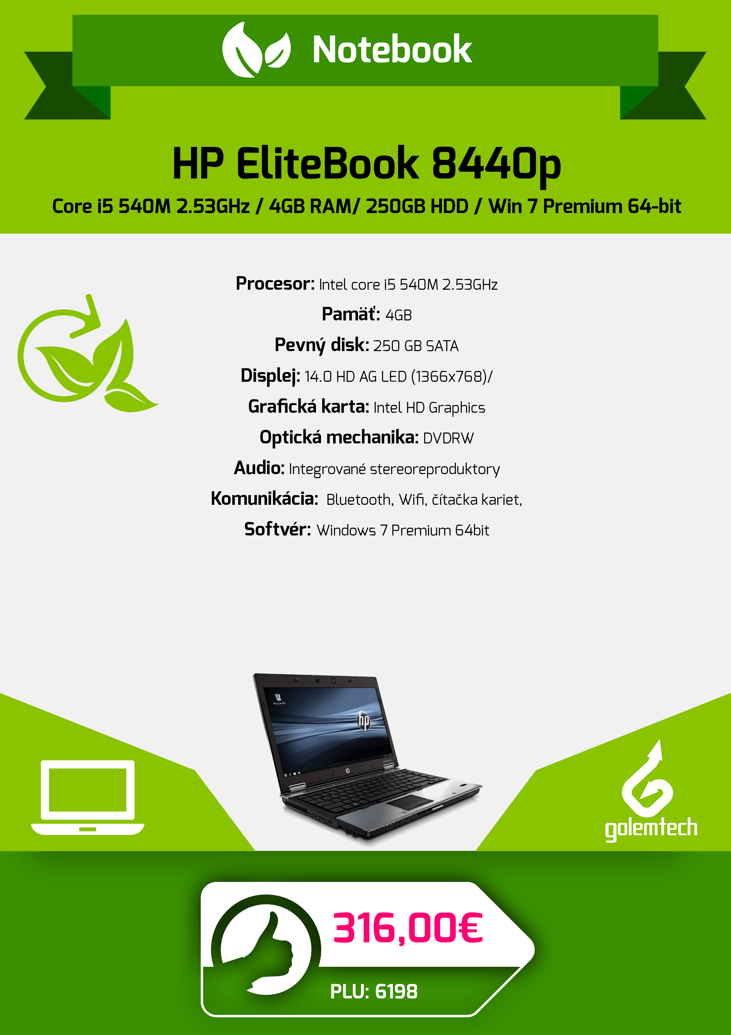 HP Elitebook 8440p Refurbished